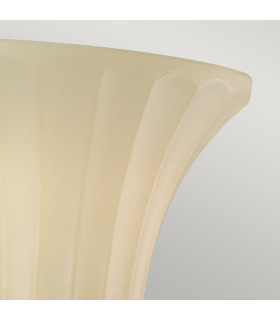 Drawing Room 1 Light Wall Light Walnut Glass Shade E27-2