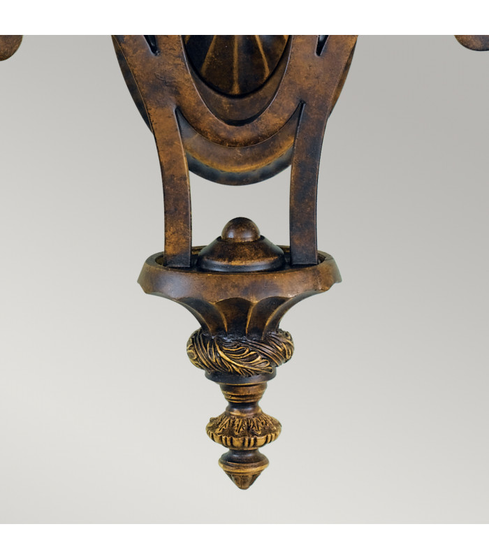Drawing Room 2 Light Indoor Candle Wall Light Walnut E27-4