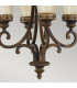 Drawing Room Multi Arm Chandelier 4 Light Walnut Finish E27-4