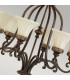 Drawing Room 6 Light Multi Arm Chandelier Walnut Finish E27-3