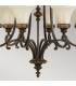 Drawing Room 6 Light Multi Arm Chandelier Walnut Finish E27-4
