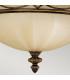 Drawing Room 3 Light Flush Ceiling Light Walnut E27-3