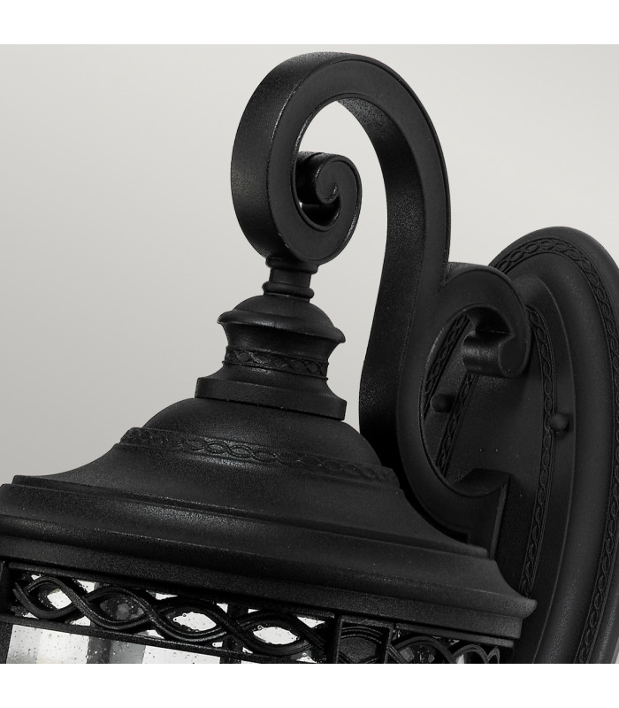 English Bridle 3 Light Outdoor Large Wall Lantern Light Black IP44 E14-2