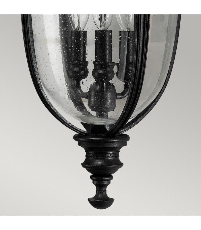 English Bridle 3 Light Outdoor Large Wall Lantern Light Black IP44 E14-4