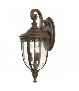 English Bridle 3 Light Outdoor Large Wall Lantern Light British Bronze IP44 E14-1