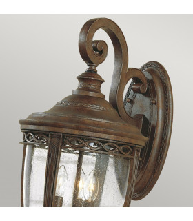 English Bridle 3 Light Outdoor Large Wall Lantern Light British Bronze IP44 E14-2