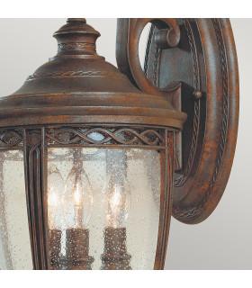 English Bridle 3 Light Outdoor Medium Wall Lantern Light British Bronze IP44 E14-3