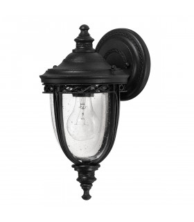 English Bridle 1 Light Outdoor Small Wall Lantern Light Black IP44 E27-1