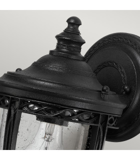 English Bridle 1 Light Outdoor Small Wall Lantern Light Black IP44 E27-2