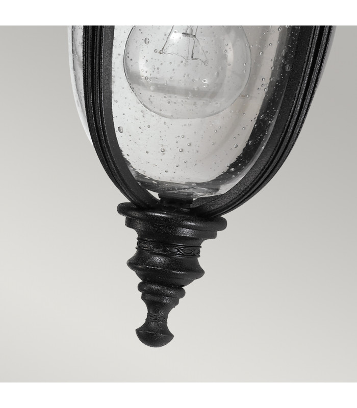English Bridle 1 Light Outdoor Small Wall Lantern Light Black IP44 E27-4