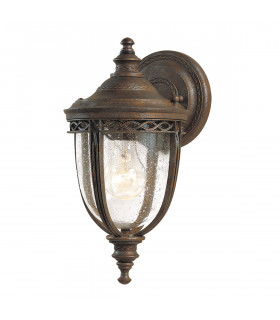 English Bridle 1 Light Outdoor Small Wall Lantern Light British Bronze IP44 E27-1