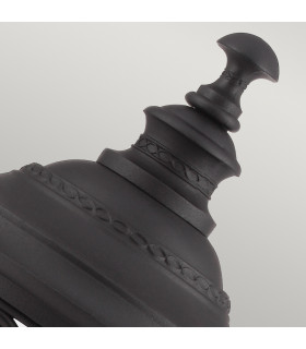 English Bridle 3 Light Large Outdoor Pedestal Light Black IP44 E14-2