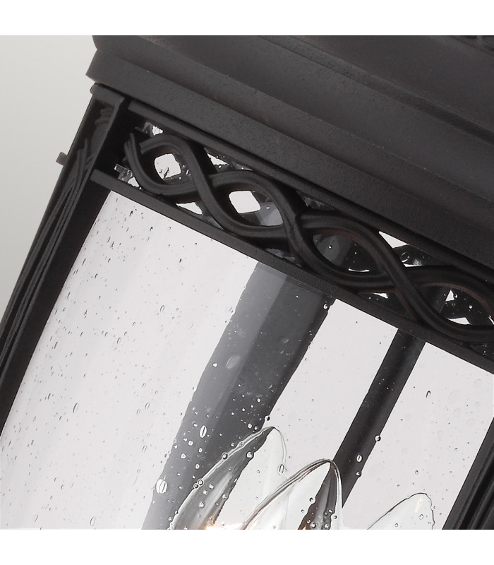 English Bridle 3 Light Large Outdoor Pedestal Light Black IP44 E14-3