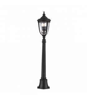 English Bridle 3 Light Medium Outdoor Bollard Light Black IP44 E14-1