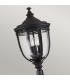 English Bridle 3 Light Large Outdoor Lamp Post Black IP44 E14-2