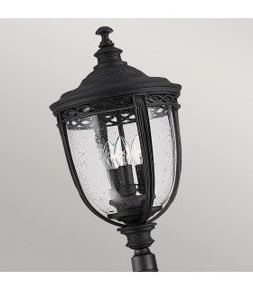 English Bridle 3 Light Large Outdoor Lamp Post Black IP44 E14-2