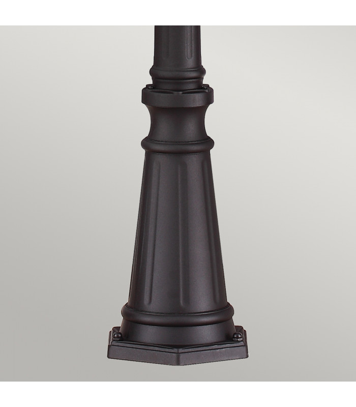 English Bridle 3 Light Large Outdoor Lamp Post Black IP44 E14-4