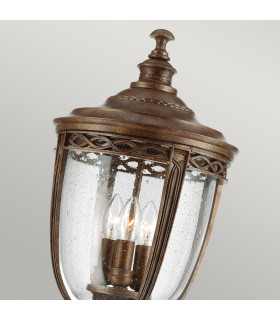 English Bridle 3 Light Large Outdoor Lamp Post British Bronze IP44 E14-2