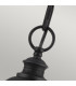 English Bridle 3 Light Large Outdoor Ceiling Chain Lantern Black E14-2