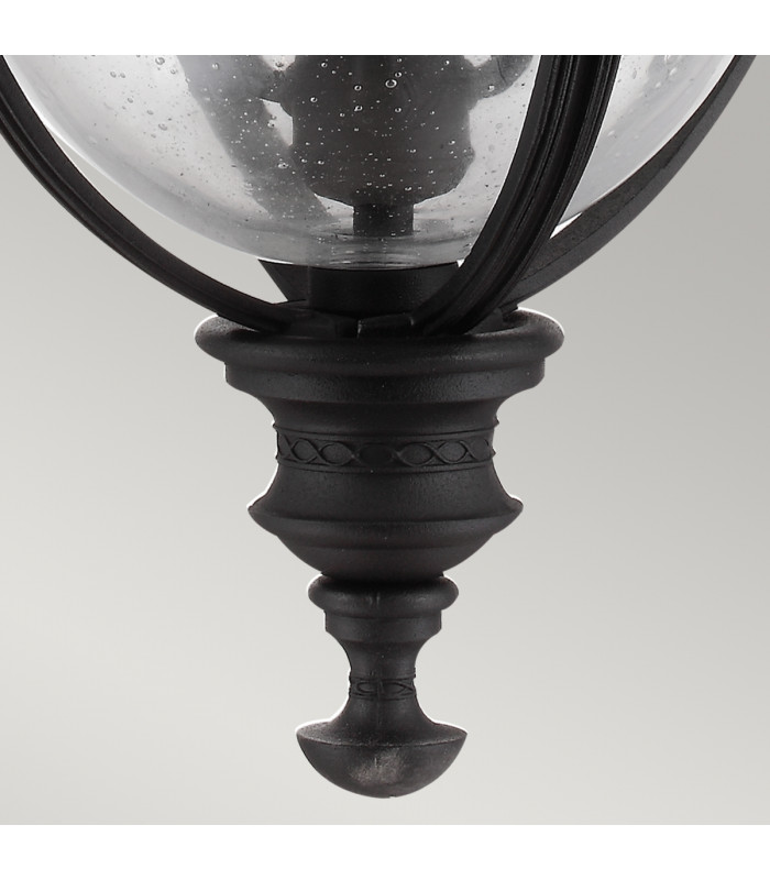 English Bridle 3 Light Large Outdoor Ceiling Chain Lantern Black E14-5