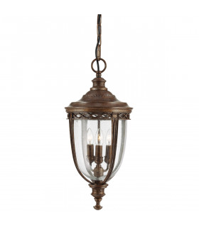 English Bridle 3 Light Large Outdoor Ceiling Chain Lantern British Bronze E14-1