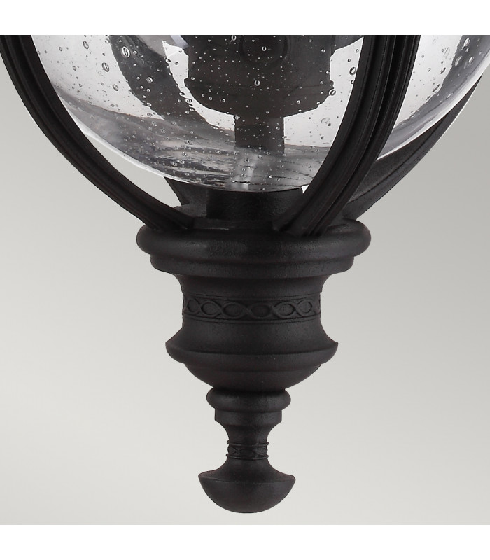 English Bridle 3 Light Medium Outdoor Ceiling Chain Lantern Black E14-5