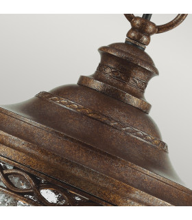 English Bridle 3 Light Medium Outdoor Ceiling Chain Lantern British Bronze E14-2