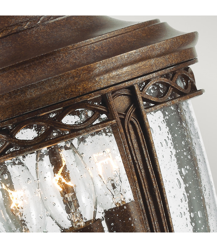 English Bridle 3 Light Medium Outdoor Ceiling Chain Lantern British Bronze E14-3