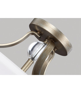 Evington 2 Light Semi Flush Ceiling Light Gold E27-2