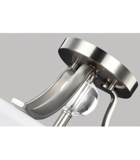 Evington 2 Light Semi Flush Ceiling Light Satin Nickel E27-2