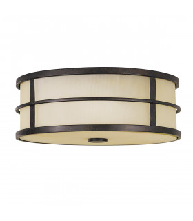 Fusion 3 Light Flush Mount Ceiling Light Bronze E27-1