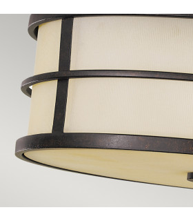 Fusion 3 Light Flush Mount Ceiling Light Bronze E27-2