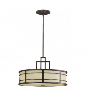 Fusion 3 Light Ceiling Pendant Bronze E27-1