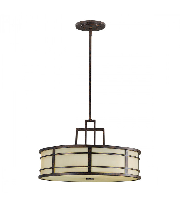 Fusion 3 Light Ceiling Pendant Bronze E27-1