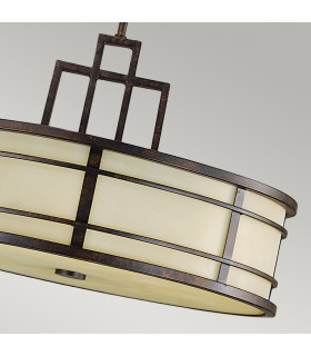 Fusion 3 Light Ceiling Pendant Bronze E27-2