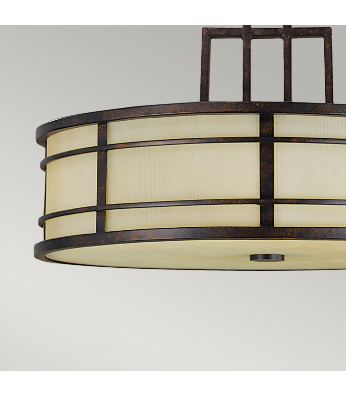 Fusion 3 Light Ceiling Pendant Bronze E27-4