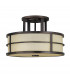 Fusion 3 Light Semi Flush Ceiling Light Bronze E27-1