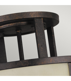 Fusion 3 Light Semi Flush Ceiling Light Bronze E27-2