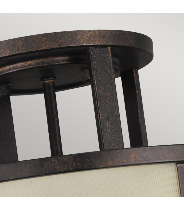Fusion 3 Light Semi Flush Ceiling Light Bronze E27-2