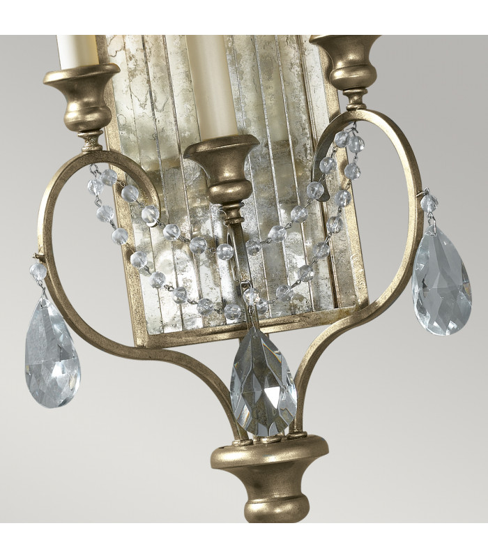 Gianna 3 Light Indoor Candle Wall Light Silver E14-3