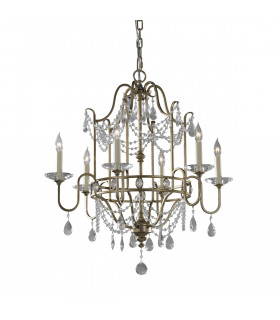 Gianna 6 Light Chandelier Silver Finish E14-1