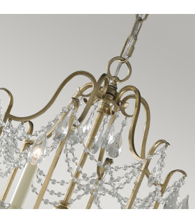 Gianna 6 Light Chandelier Silver Finish E14-2