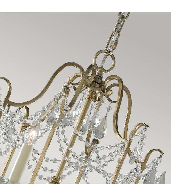 Gianna 6 Light Chandelier Silver Finish E14-2