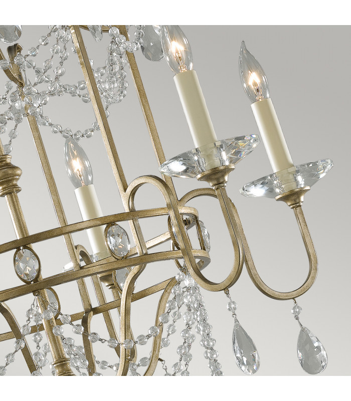 Gianna 6 Light Chandelier Silver Finish E14-3