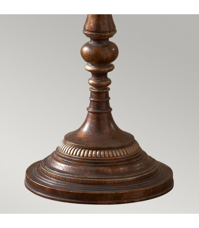 Gibson 4 Light Floor Lamp Antique Brown E27-4