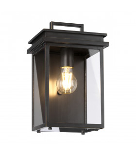 Glenview Outdoor 1 Light Wall Lantern Antique Bronze IP44 E27-1