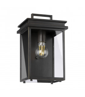 Glenview Outdoor 1 Light Wall Lantern Antique Bronze IP44 E27-2