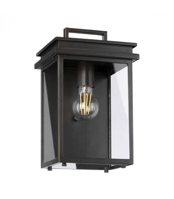 Glenview Outdoor 1 Light Wall Lantern Antique Bronze IP44 E27-2