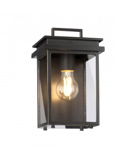 Glenview Outdoor 1 Light Wall Lantern Antique Bronze IP44 E27-1