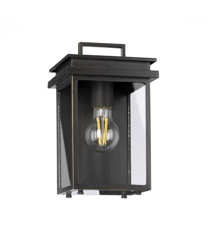 Glenview Outdoor 1 Light Wall Lantern Antique Bronze IP44 E27-2